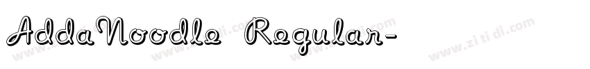 AddaNoodle Regular字体转换